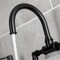 Kingston Brass Indstrl Style Wheel Handle Bridge Bathroom Faucet W/Pop-Up Drain, Blk KS2170RX - alternate 4